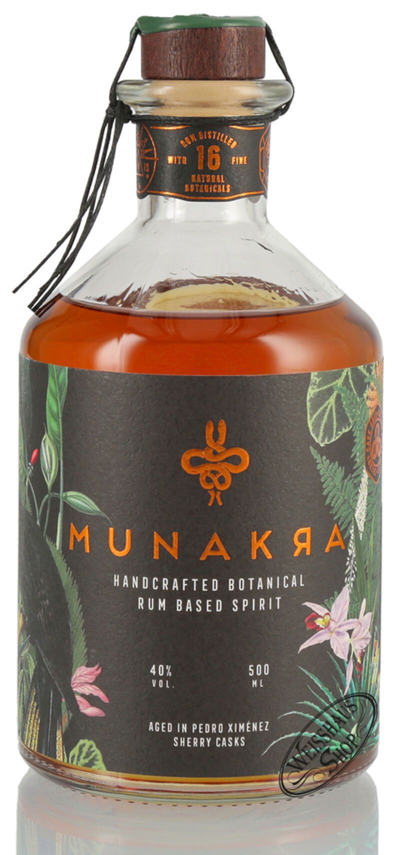 Munakra Cask Aged Botanical Rum Based Spirit 40 Vol 0 50l Weisshaus