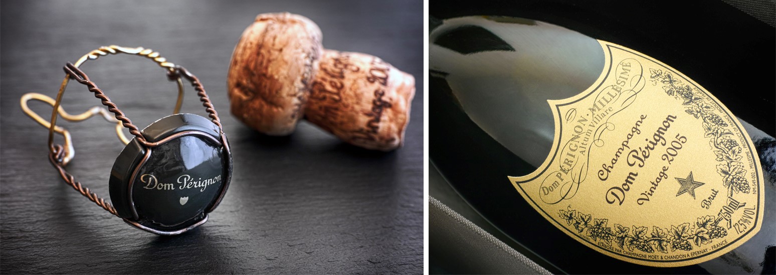 Champagner Flasche und Korken