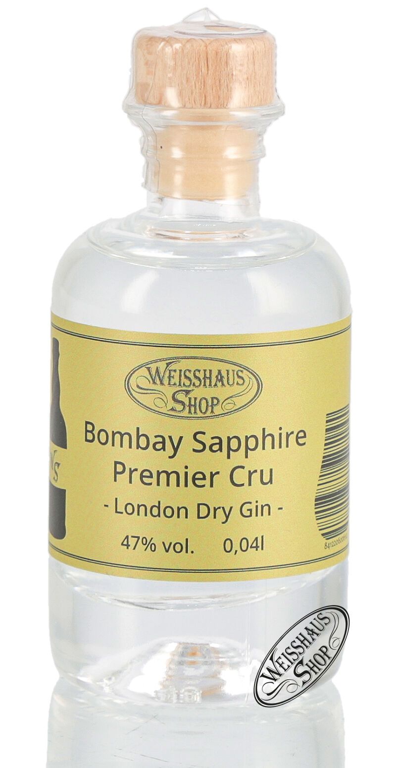 Bombay Sapphire Premier Cru London Dry Gin 47% vol. 0,04l Weisshaus ...