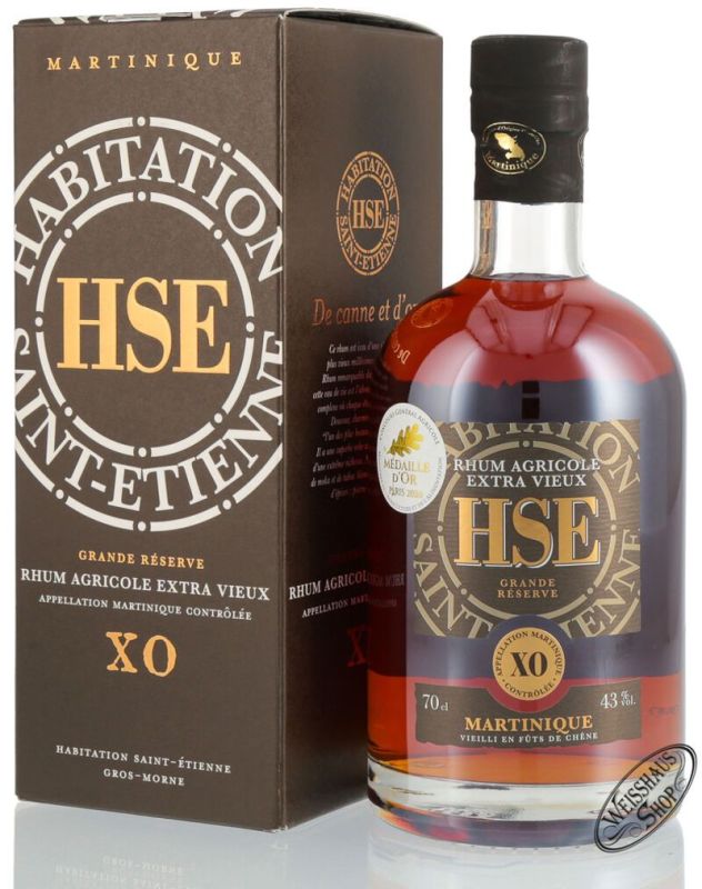 HSE Rhum Agricole Extra Vieux XO 43 Vol 0 70l Weisshaus Shop